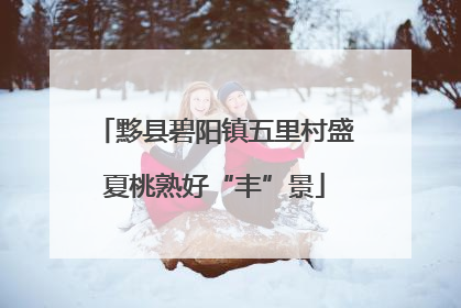 黟县碧阳镇五里村盛夏桃熟好“丰”景