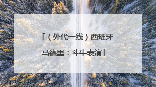 （外代一线）西班牙马德里：斗牛表演