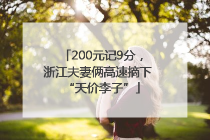 200元记9分，浙江夫妻俩高速摘下“天价李子”