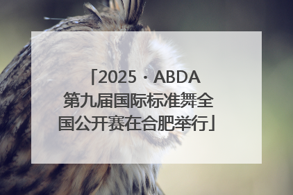 2025・ABDA 第九届国际标准舞全国公开赛在合肥举行