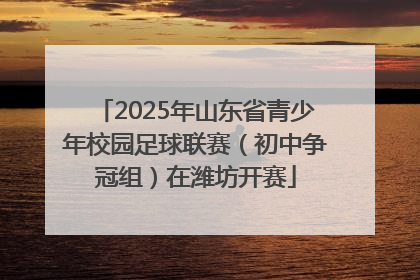 2025年山东省青少年校园足球联赛（初中争冠组）在潍坊开赛