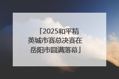 2025和平精英城市赛总决赛在岳阳市圆满落幕