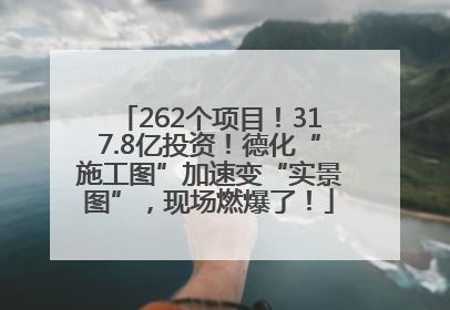 262个项目！317.8亿投资！德化“施工图”加速变“实景图”，现场燃爆了！