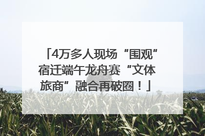 4万多人现场“围观” 宿迁端午龙舟赛“文体旅商”融合再破圈！