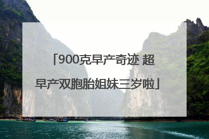 900克早产奇迹 超早产双胞胎姐妹三岁啦