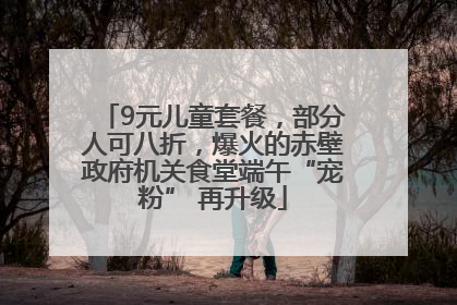 9元儿童套餐，部分人可八折，爆火的赤壁政府机关食堂端午“宠粉” 再升级