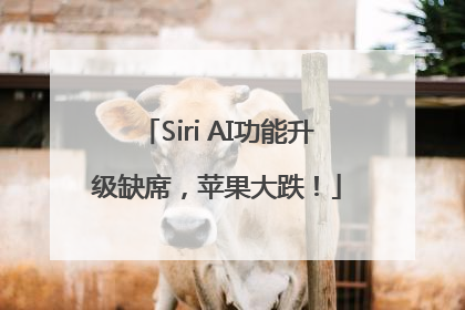 Siri AI功能升级缺席，苹果大跌！